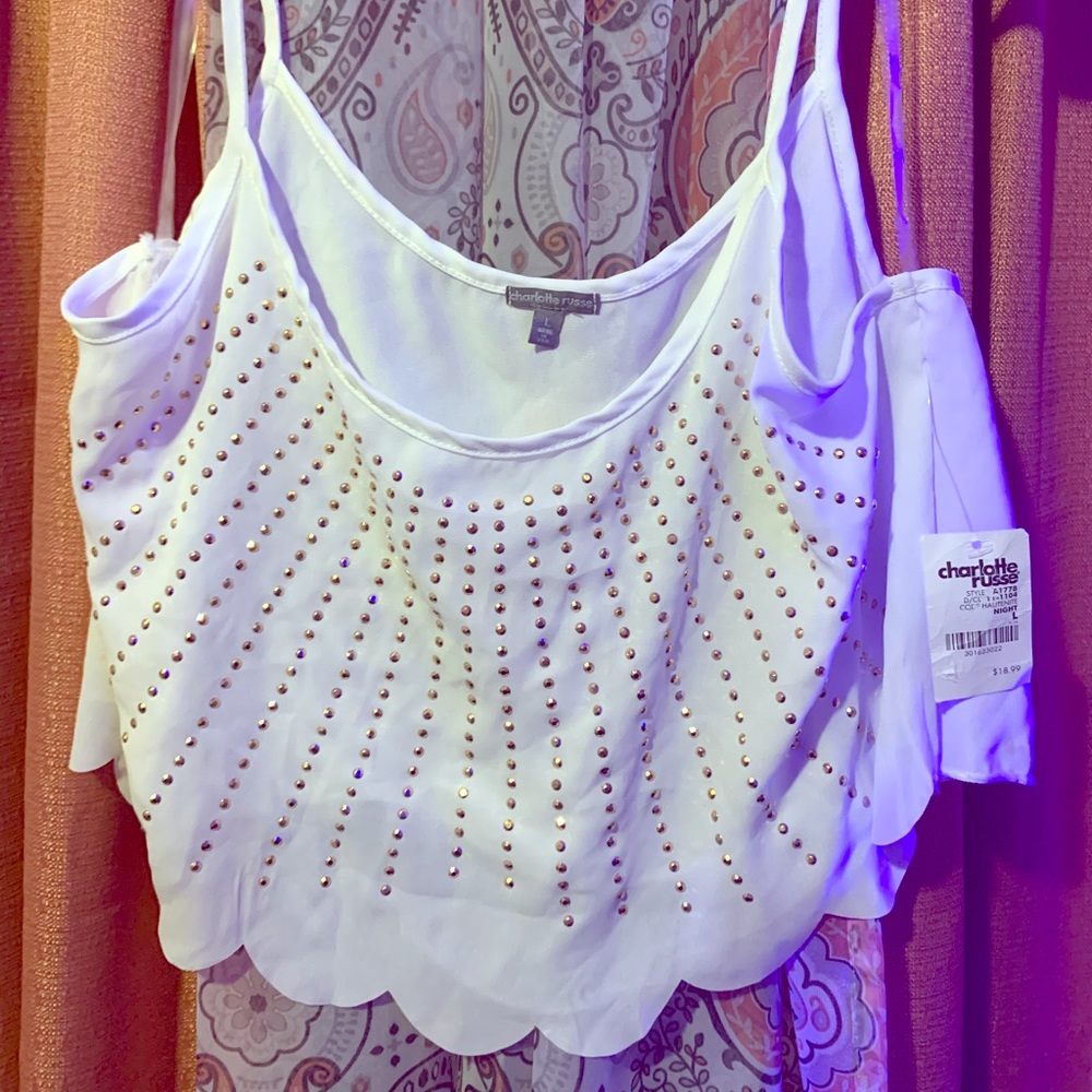 Charlotte Russe Spaghetti Strap Crop Top